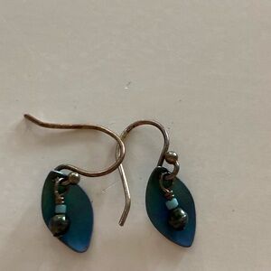 Elegant Blue Leaf Earrings Holly Yashi Nobium